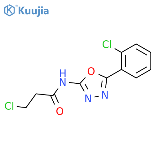 Propanamide, 3-chloro-N-[5-(2-chlorophenyl)-1,3,4-oxadiazol-2-yl]- structure
