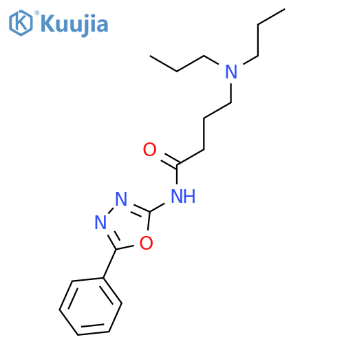 Butanamide, 4-(dipropylamino)-N-(5-phenyl-1,3,4-oxadiazol-2-yl)- structure
