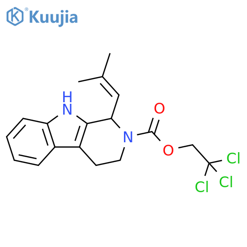 2H-Pyrido[3,4-b]indole-2-carboxylic acid, 1,3,4,9-tetrahydro-1-(2-methyl-1-propen-1-yl)-, 2,2,2-trichloroethyl ester structure