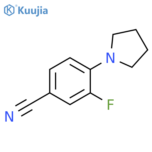 3-Fluoro-4-(pyrrolidin-1-yl)benzonitrile structure