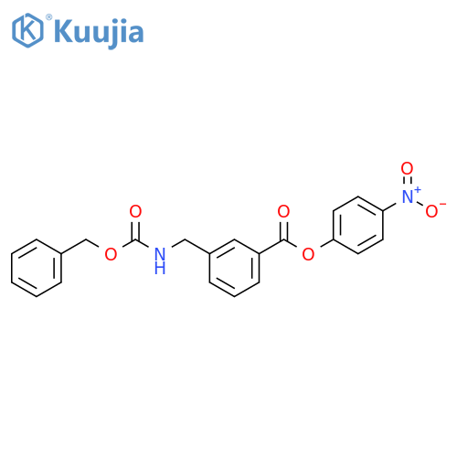 Benzoic acid, 3-[[[(phenylmethoxy)carbonyl]amino]methyl]-, 4-nitrophenyl ester structure