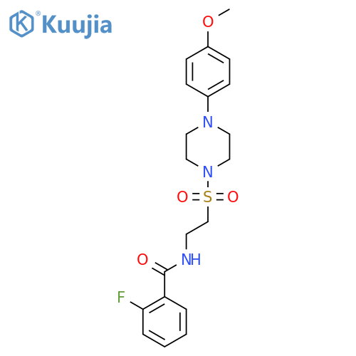 2-fluoro-N-(2-{4-(4-methoxyphenyl)piperazin-1-ylsulfonyl}ethyl)benzamide structure