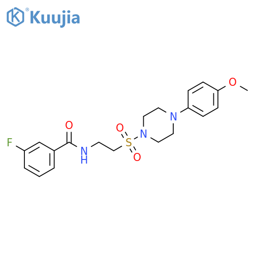 3-fluoro-N-(2-{4-(4-methoxyphenyl)piperazin-1-ylsulfonyl}ethyl)benzamide structure
