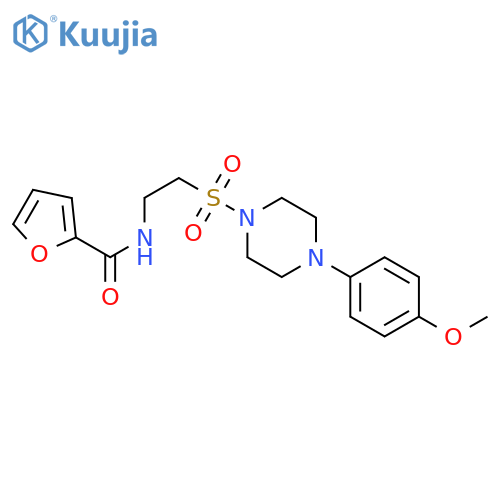 N-(2-{4-(4-methoxyphenyl)piperazin-1-ylsulfonyl}ethyl)furan-2-carboxamide structure