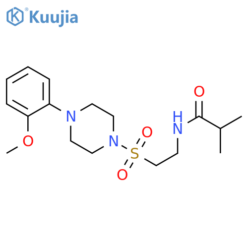 N-(2-{4-(2-methoxyphenyl)piperazin-1-ylsulfonyl}ethyl)-2-methylpropanamide structure