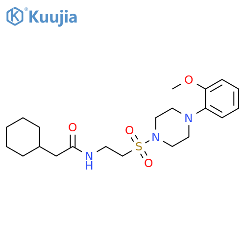 2-cyclohexyl-N-(2-{4-(2-methoxyphenyl)piperazin-1-ylsulfonyl}ethyl)acetamide structure