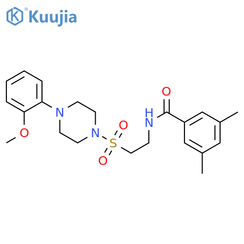 N-(2-{4-(2-methoxyphenyl)piperazin-1-ylsulfonyl}ethyl)-3,5-dimethylbenzamide structure