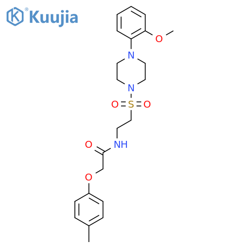 N-(2-{4-(2-methoxyphenyl)piperazin-1-ylsulfonyl}ethyl)-2-(4-methylphenoxy)acetamide structure