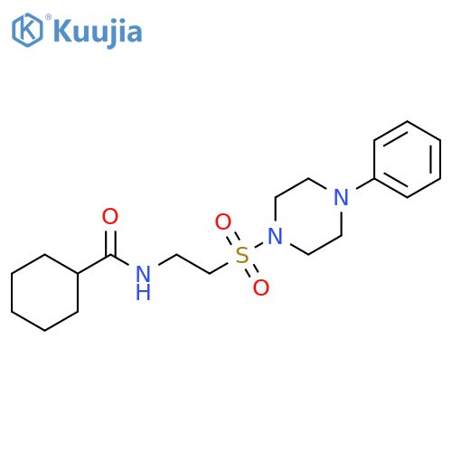 N-{2-(4-phenylpiperazin-1-yl)sulfonylethyl}cyclohexanecarboxamide structure