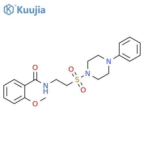 2-methoxy-N-{2-(4-phenylpiperazin-1-yl)sulfonylethyl}benzamide structure