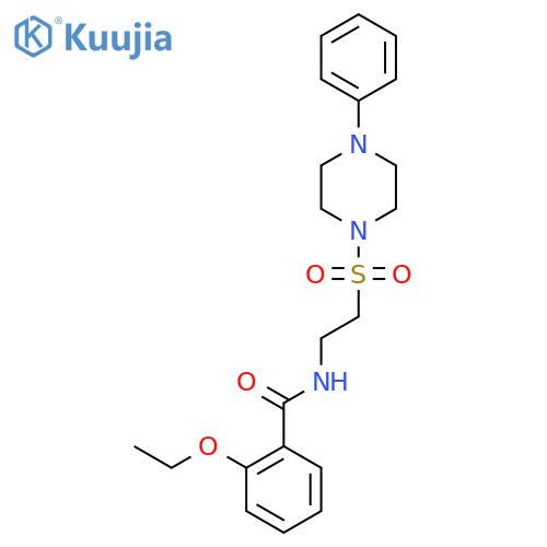 2-ethoxy-N-{2-(4-phenylpiperazin-1-yl)sulfonylethyl}benzamide structure