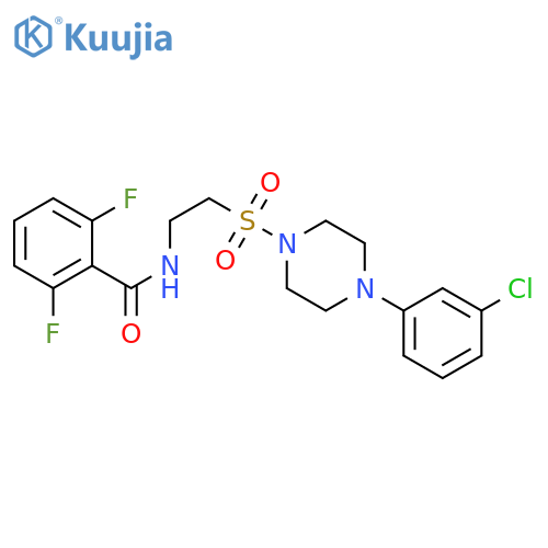 N-(2-{4-(3-chlorophenyl)piperazin-1-ylsulfonyl}ethyl)-2,6-difluorobenzamide structure