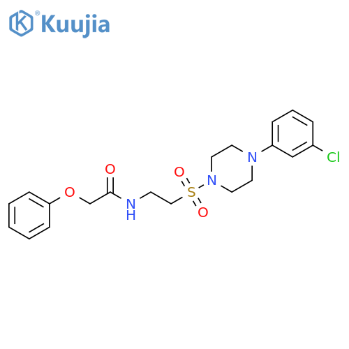 N-(2-{4-(3-chlorophenyl)piperazin-1-ylsulfonyl}ethyl)-2-phenoxyacetamide structure