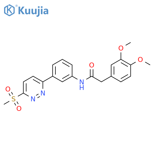 2-(3,4-dimethoxyphenyl)-N-3-(6-methanesulfonylpyridazin-3-yl)phenylacetamide structure