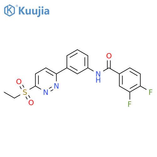 N-{3-6-(ethanesulfonyl)pyridazin-3-ylphenyl}-3,4-difluorobenzamide structure