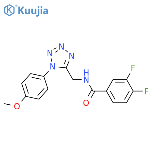 3,4-difluoro-N-{1-(4-methoxyphenyl)-1H-1,2,3,4-tetrazol-5-ylmethyl}benzamide structure