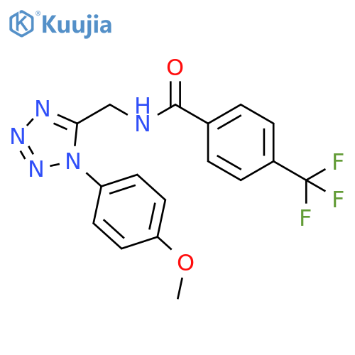N-{1-(4-methoxyphenyl)-1H-1,2,3,4-tetrazol-5-ylmethyl}-4-(trifluoromethyl)benzamide structure
