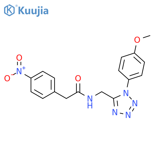 N-{1-(4-methoxyphenyl)-1H-1,2,3,4-tetrazol-5-ylmethyl}-2-(4-nitrophenyl)acetamide structure