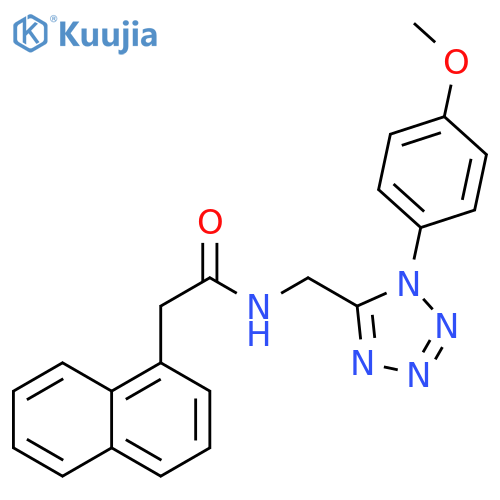 N-{1-(4-methoxyphenyl)-1H-1,2,3,4-tetrazol-5-ylmethyl}-2-(naphthalen-1-yl)acetamide structure
