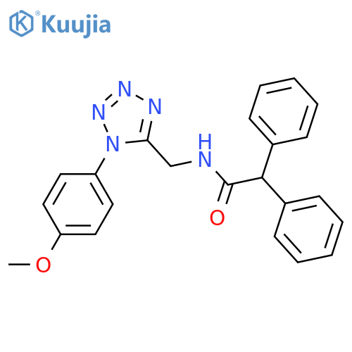N-{1-(4-methoxyphenyl)-1H-1,2,3,4-tetrazol-5-ylmethyl}-2,2-diphenylacetamide structure