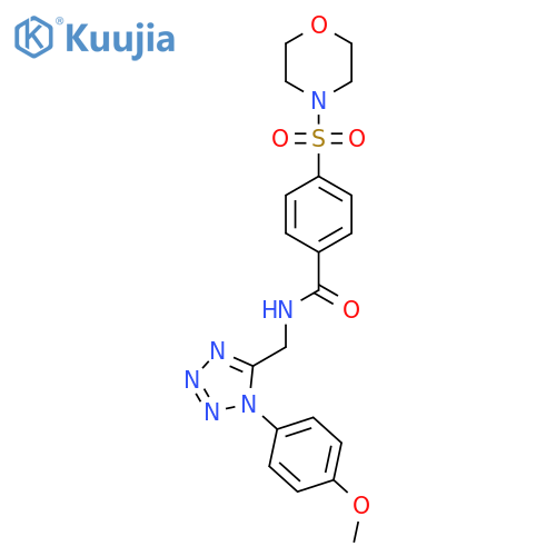 N-{1-(4-methoxyphenyl)-1H-1,2,3,4-tetrazol-5-ylmethyl}-4-(morpholine-4-sulfonyl)benzamide structure
