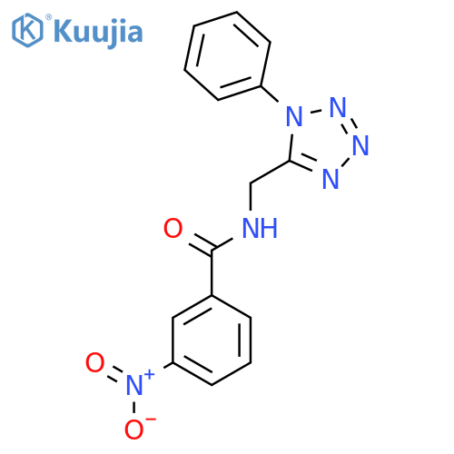 3-nitro-N-(1-phenyl-1H-1,2,3,4-tetrazol-5-yl)methylbenzamide structure