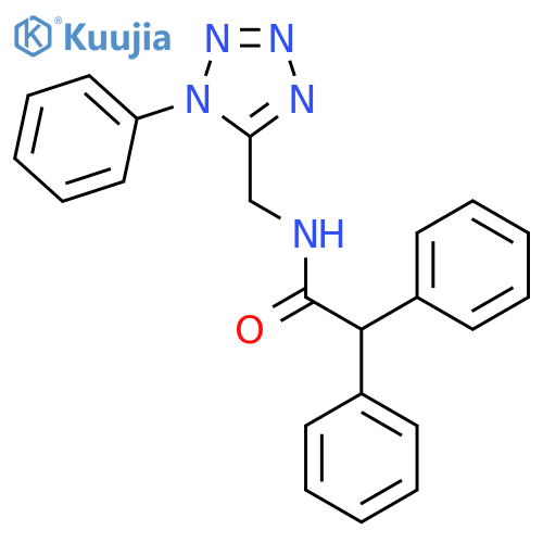 2,2-diphenyl-N-(1-phenyl-1H-1,2,3,4-tetrazol-5-yl)methylacetamide structure