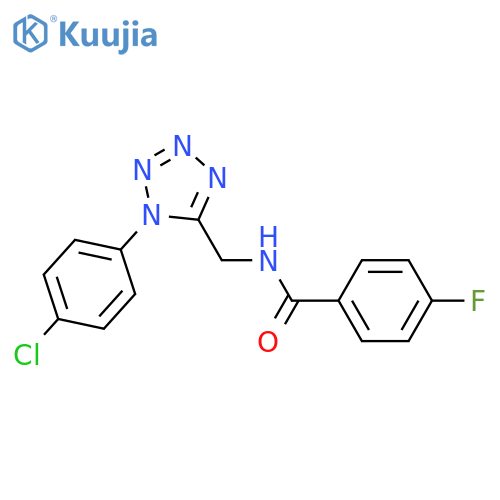 N-{1-(4-chlorophenyl)-1H-1,2,3,4-tetrazol-5-ylmethyl}-4-fluorobenzamide structure