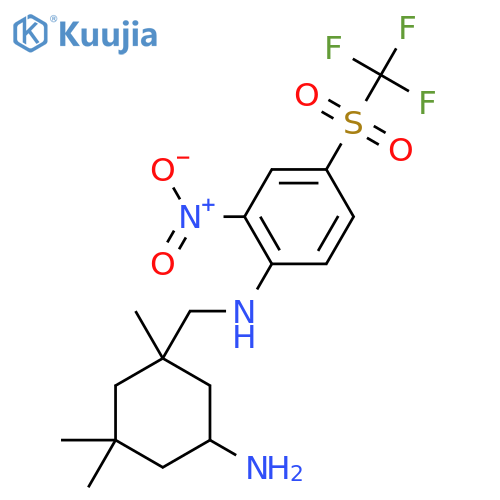 N-(5-amino-1,3,3-trimethylcyclohexyl)methyl-2-nitro-4-trifluoromethanesulfonylaniline structure