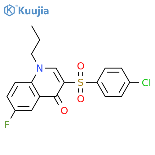 3-(4-chlorobenzenesulfonyl)-6-fluoro-1-propyl-1,4-dihydroquinolin-4-one structure