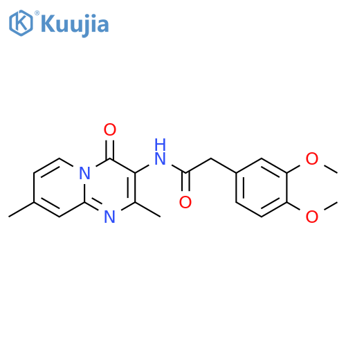 2-(3,4-dimethoxyphenyl)-N-{2,8-dimethyl-4-oxo-4H-pyrido1,2-apyrimidin-3-yl}acetamide structure