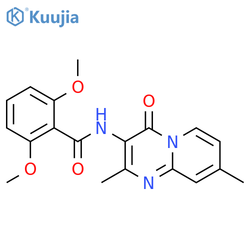 N-{2,8-dimethyl-4-oxo-4H-pyrido1,2-apyrimidin-3-yl}-2,6-dimethoxybenzamide structure