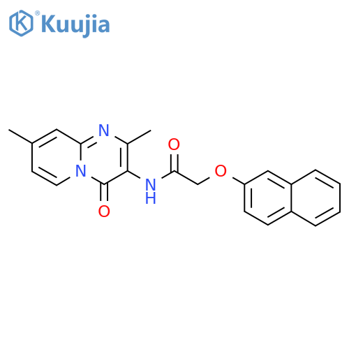 N-{2,8-dimethyl-4-oxo-4H-pyrido1,2-apyrimidin-3-yl}-2-(naphthalen-2-yloxy)acetamide structure