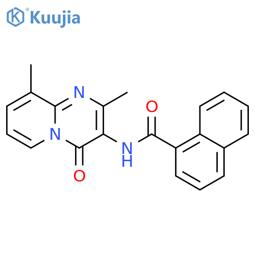 N-{2,9-dimethyl-4-oxo-4H-pyrido1,2-apyrimidin-3-yl}naphthalene-1-carboxamide structure