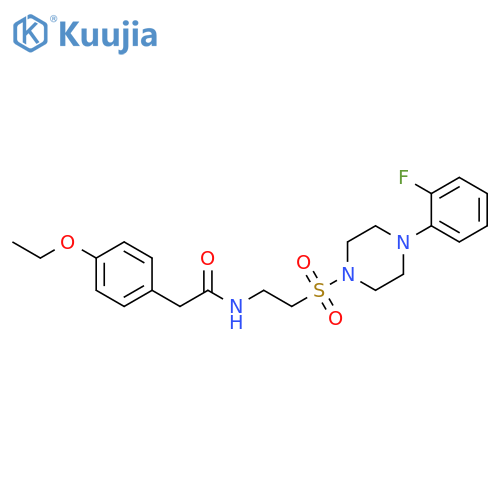 2-(4-ethoxyphenyl)-N-(2-{4-(2-fluorophenyl)piperazin-1-ylsulfonyl}ethyl)acetamide structure