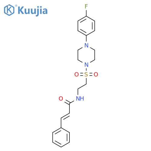 (2E)-N-(2-{4-(4-fluorophenyl)piperazin-1-ylsulfonyl}ethyl)-3-phenylprop-2-enamide structure