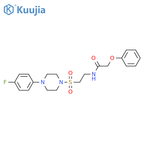 N-(2-{4-(4-fluorophenyl)piperazin-1-ylsulfonyl}ethyl)-2-phenoxyacetamide structure
