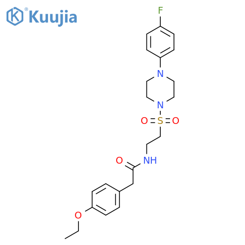 2-(4-ethoxyphenyl)-N-(2-{4-(4-fluorophenyl)piperazin-1-ylsulfonyl}ethyl)acetamide structure