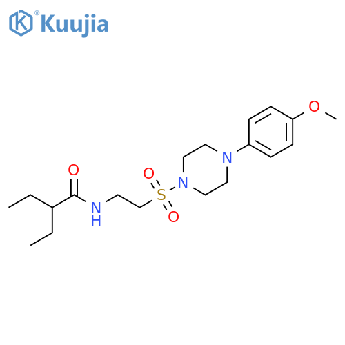 2-ethyl-N-(2-{4-(4-methoxyphenyl)piperazin-1-ylsulfonyl}ethyl)butanamide structure