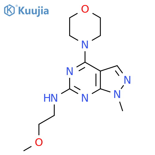 (2-Methoxyethyl)(1-methyl-4-morpholin-4-ylpyrazolo[5,4-d]pyrimidin-6-yl)amine structure
