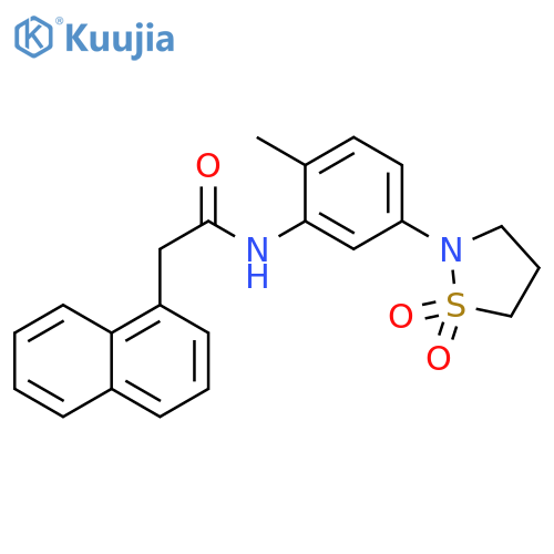N-5-(1,1-dioxo-1lambda6,2-thiazolidin-2-yl)-2-methylphenyl-2-(naphthalen-1-yl)acetamide structure