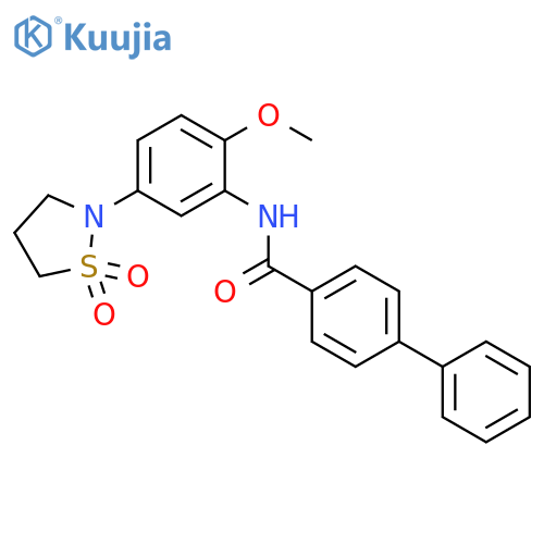 N-5-(1,1-dioxo-1lambda6,2-thiazolidin-2-yl)-2-methoxyphenyl-1,1'-biphenyl-4-carboxamide structure