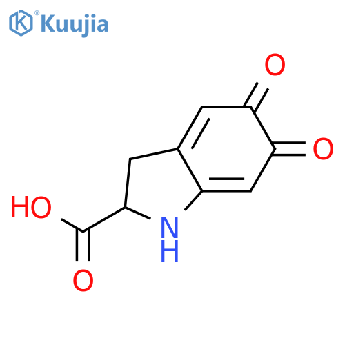 1H-Indole-2-carboxylicacid, 2,3,5,6-tetrahydro-5,6-dioxo-, (2S)- structure