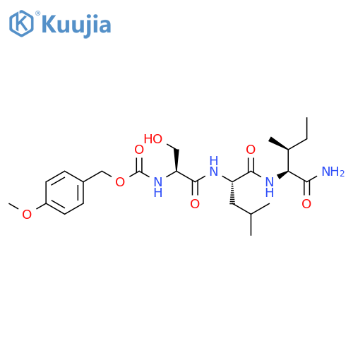 L-Isoleucinamide, N-[[(4-methoxyphenyl)methoxy]carbonyl]-L-seryl-L-leucyl- (9CI) structure