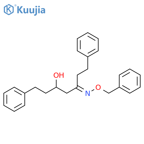 3-Heptanone, 5-hydroxy-1,7-diphenyl-, O-(phenylmethyl)oxime, (E)- structure