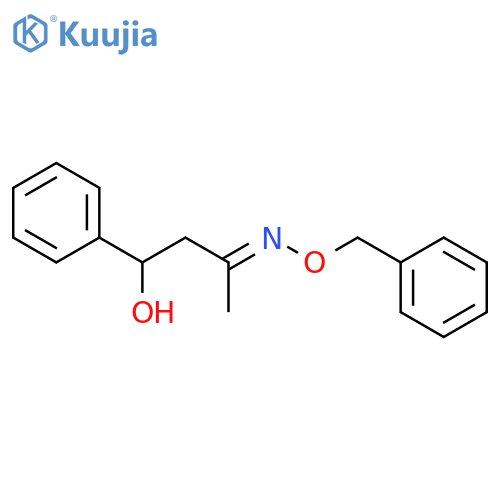 2-Butanone, 4-hydroxy-4-phenyl-, O-(phenylmethyl)oxime, (E)- structure