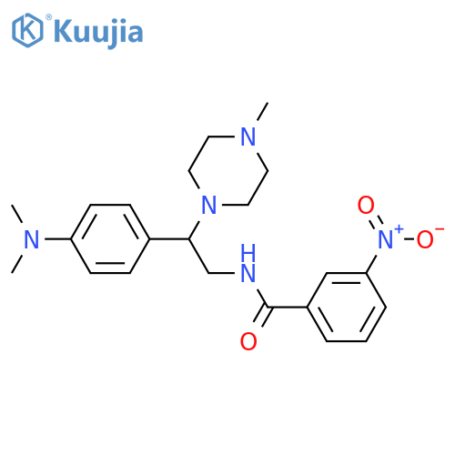 N-{2-4-(dimethylamino)phenyl-2-(4-methylpiperazin-1-yl)ethyl}-3-nitrobenzamide structure
