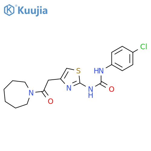 3-{4-2-(azepan-1-yl)-2-oxoethyl-1,3-thiazol-2-yl}-1-(4-chlorophenyl)urea structure