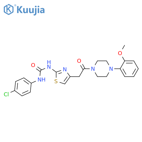 1-(4-chlorophenyl)-3-(4-{2-4-(2-methoxyphenyl)piperazin-1-yl-2-oxoethyl}-1,3-thiazol-2-yl)urea structure