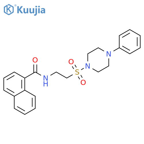 N-{2-(4-phenylpiperazin-1-yl)sulfonylethyl}naphthalene-1-carboxamide structure
